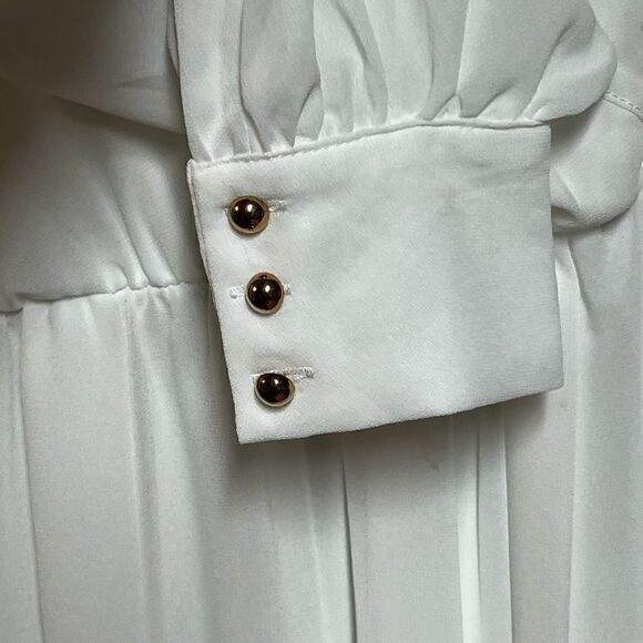 NWT Baltic Born White Chiffon Lydia Maxi Dress Sz XS - Picture 8 of 10